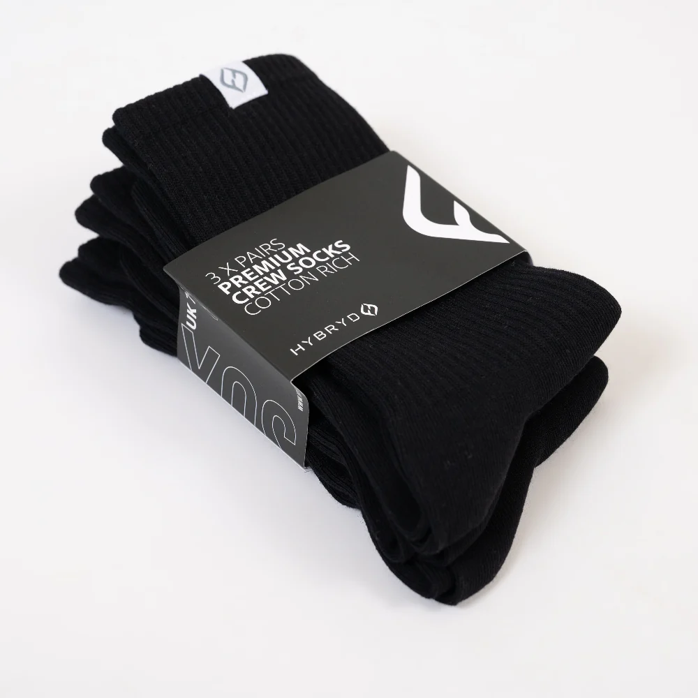 Black unisex Socks - 3 Pack - Image 3